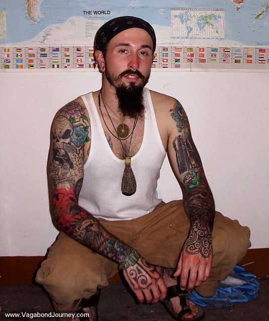 From Vagabond Journeycom Showing Off His Tattoos In China 2006 tattoo china